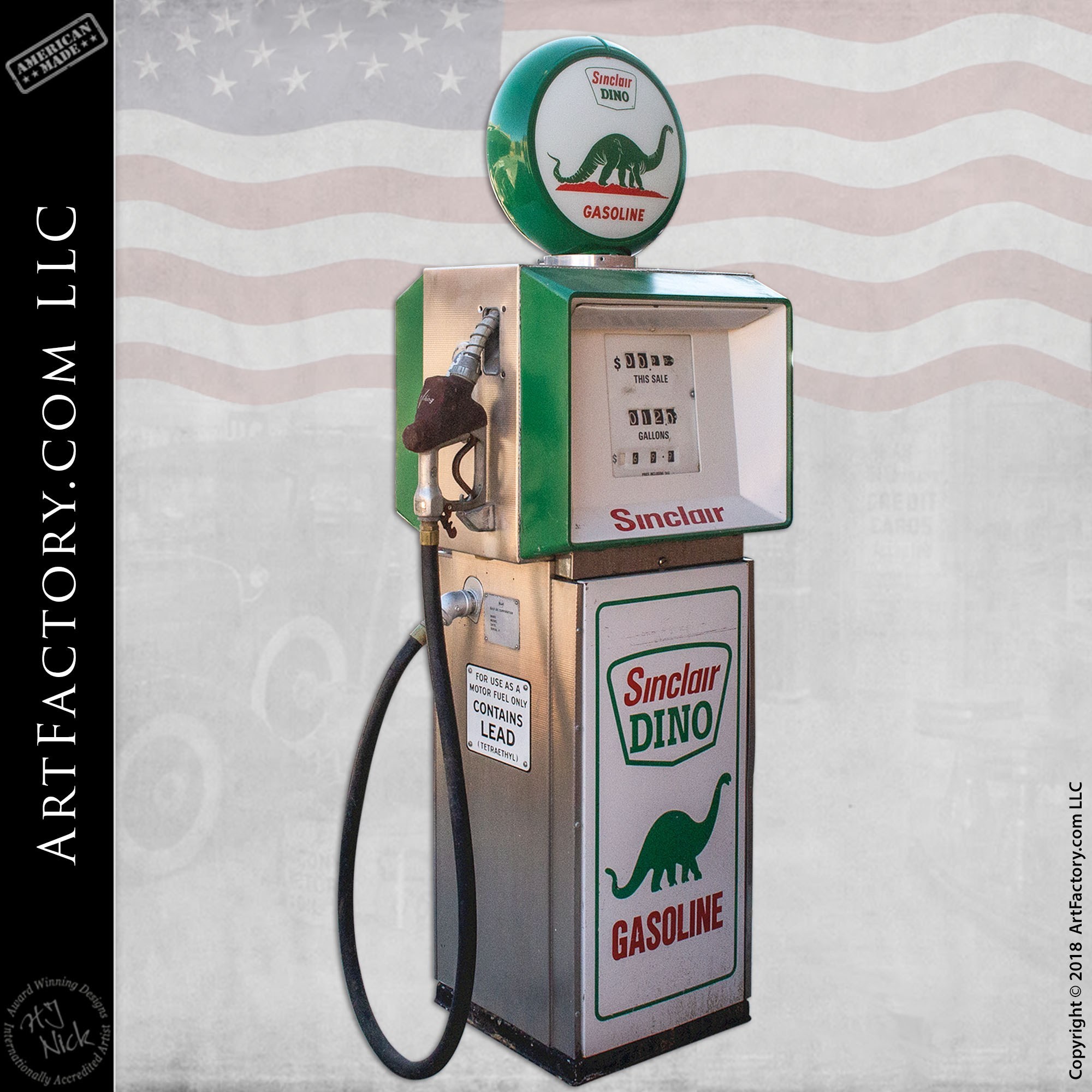 Sinclair Dino Gasoline Fuel Pump