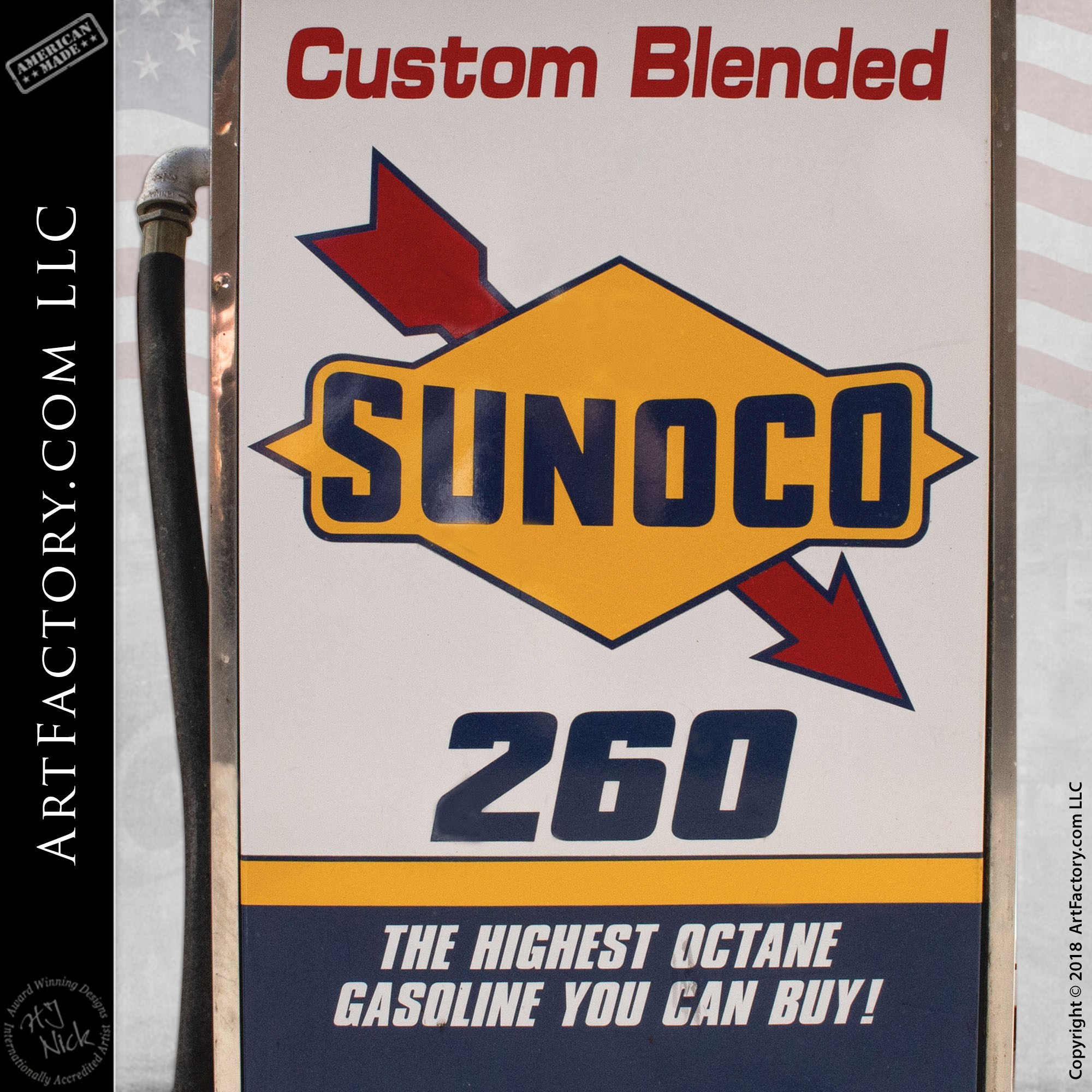 Vintage Mobilgas Sunoco Fuel Pump