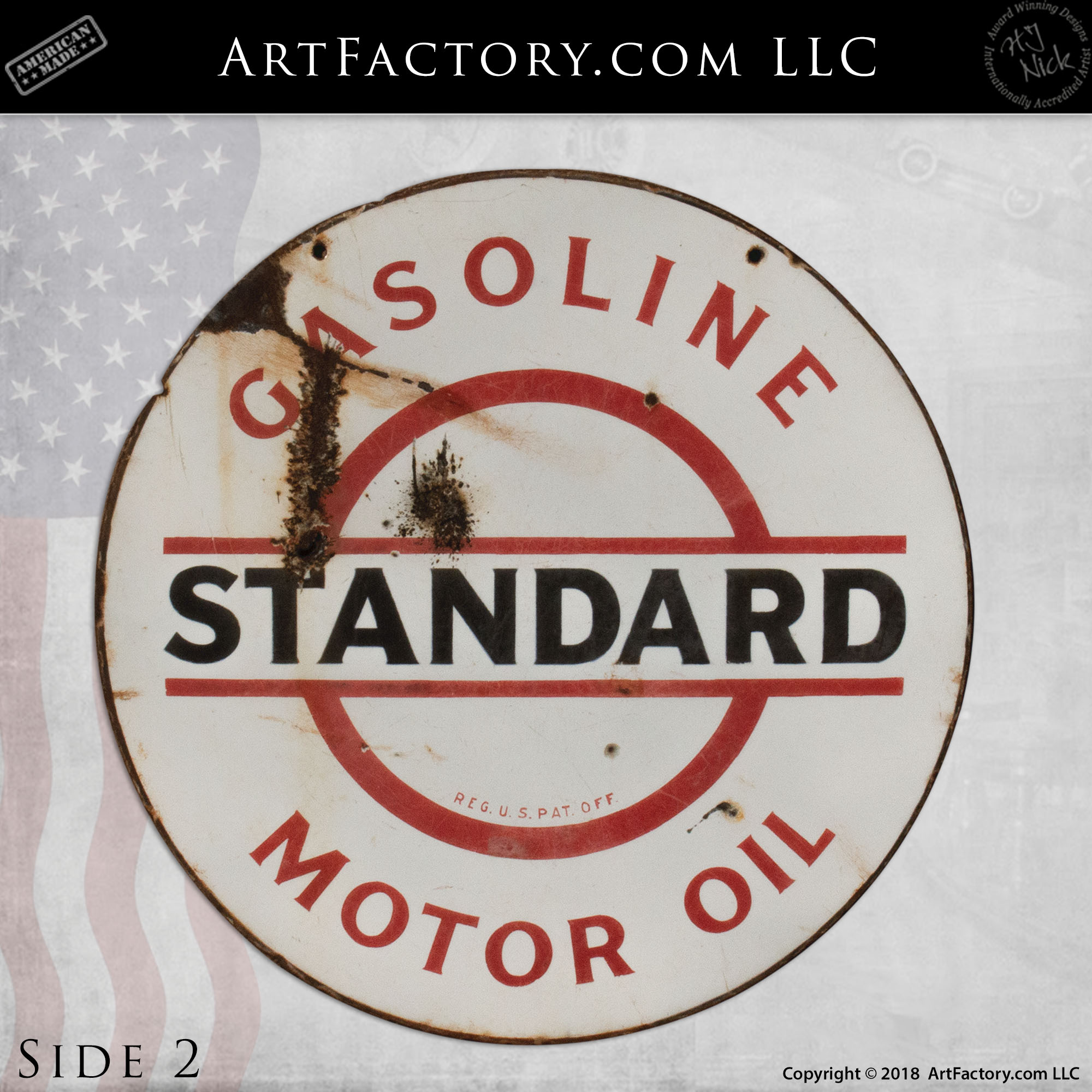 Standard Gasoline Motor Oil Sign