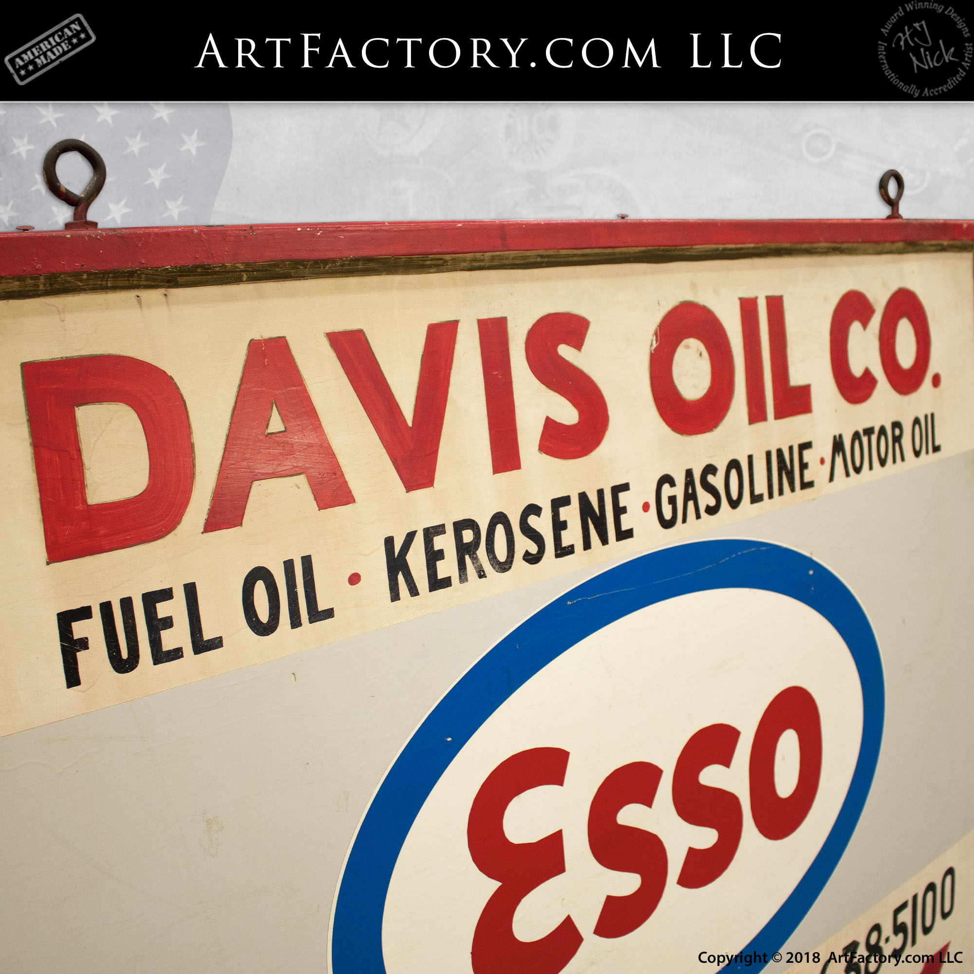 Esso Davis Oil Company Office Sign