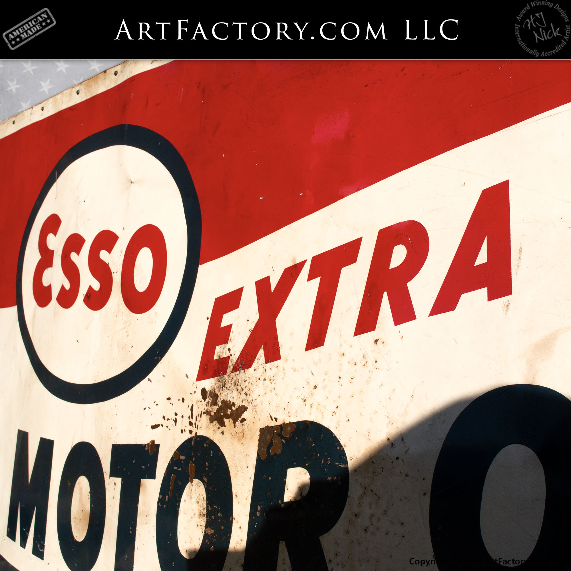 Esso Extra Motor Oil Vintage Sign