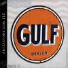 Large Vintage Gulf Gasoline Dealer Sign