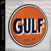 Vintage Large Gulf Fuel Dealer Sign