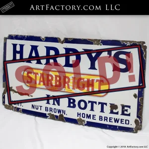 Hardy's Starbright Porcelain Sign