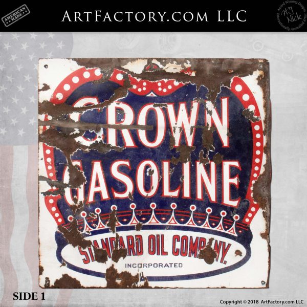 vintage Crown gasoline sign