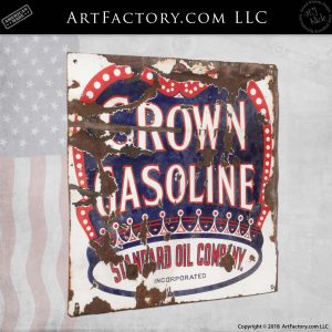 Vintage Crown Gasoline Standard Oil Sign