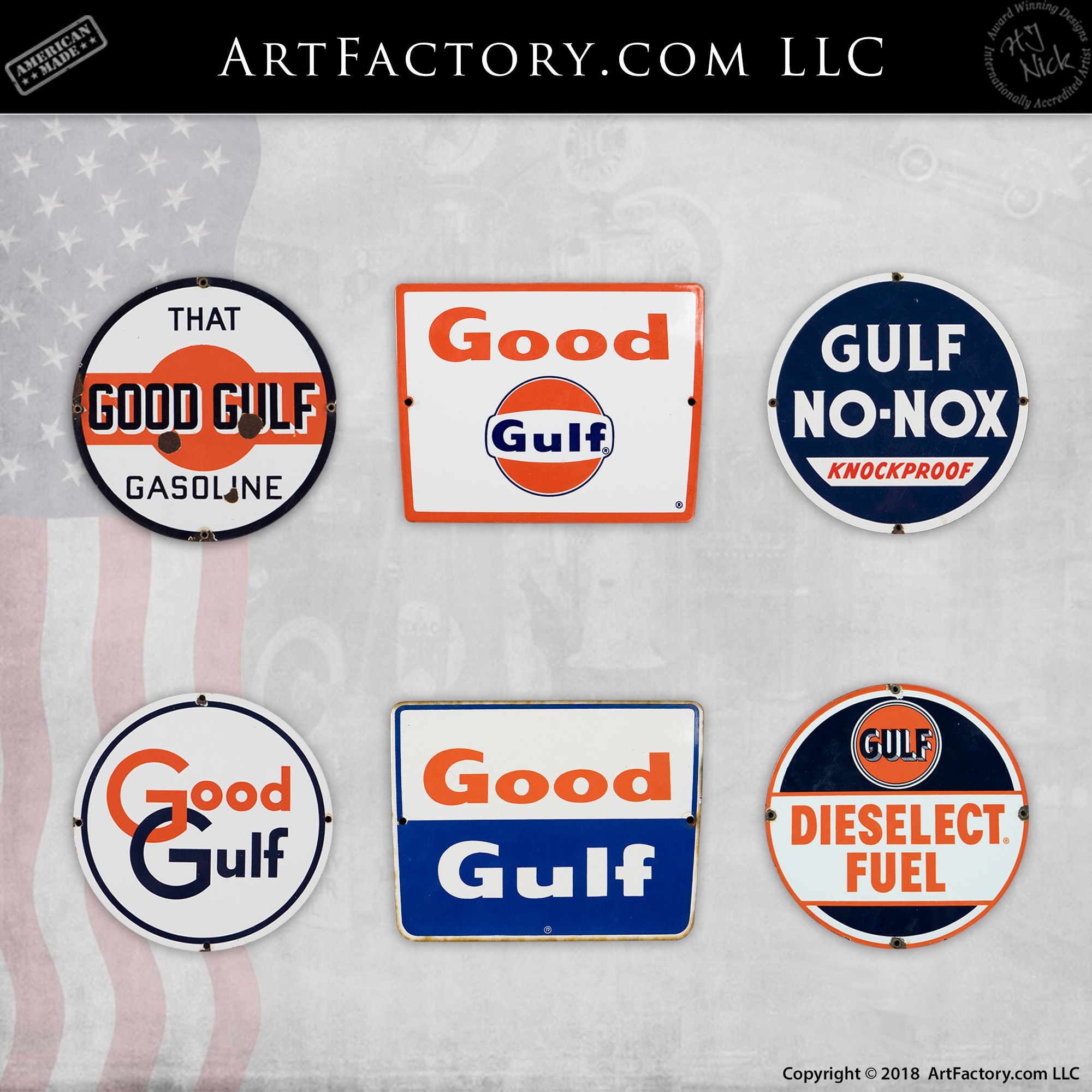 vintage gulf signs