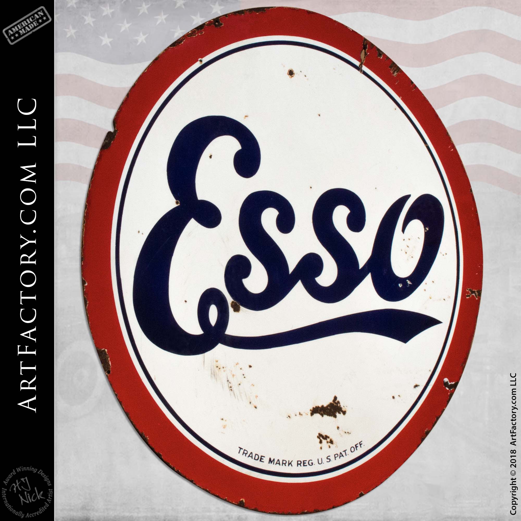 Vintage Standard-Esso Double Sided Sign