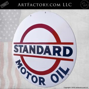 Vintage Standard Motor Oil Double-Sided Sign