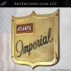 Vintage Atlantic Imperial Gold Shield Sign