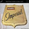 Vintage Atlantic Imperial Gold Shield Sign