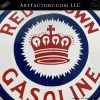 Vintage Red Crown Gasoline Belly Plate