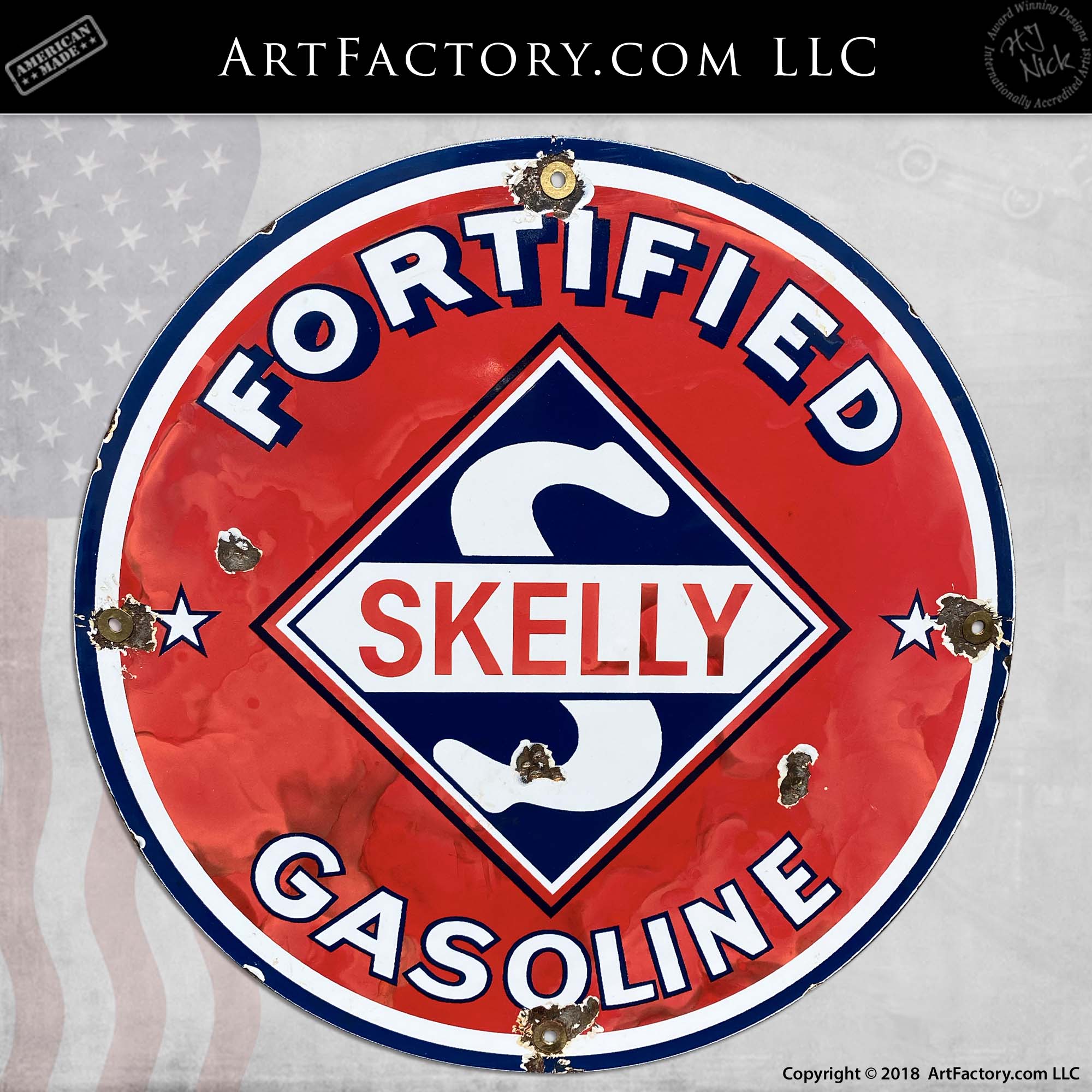 Skelly Gas Pump Belly Plate