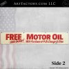 Sunoco free motor oil sign side 2