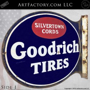 Vintage Goodrich Tires Flange Sign