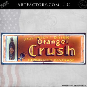 Vintage Orange Crush Neon Soda Sign