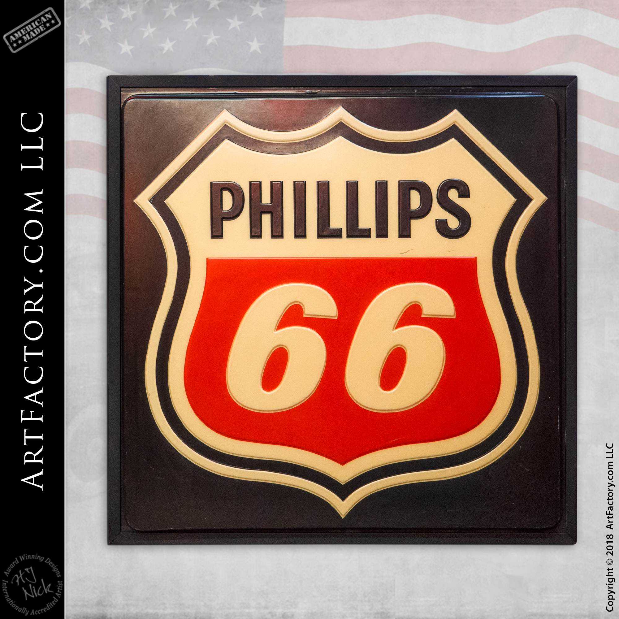 Phillips 66 Oil Vintage Style Porcelain Signs Gas Pump Man Cave Station 