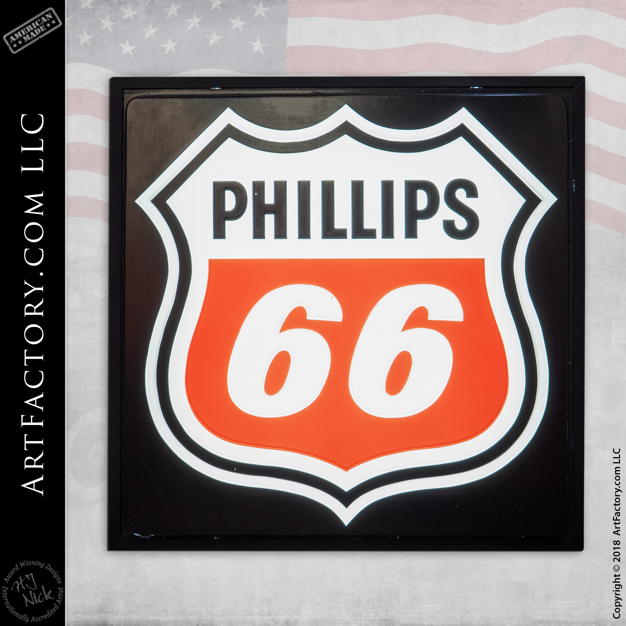 Phillips 66 Oil Vintage Style Porcelain Signs Gas Pump Man Cave Station 