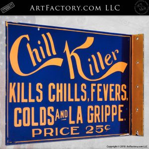 Vintage Chill-Killer Fever Colds Medicine Sign