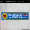 Vintage OK Used Car & Truck Chevrolet Sign