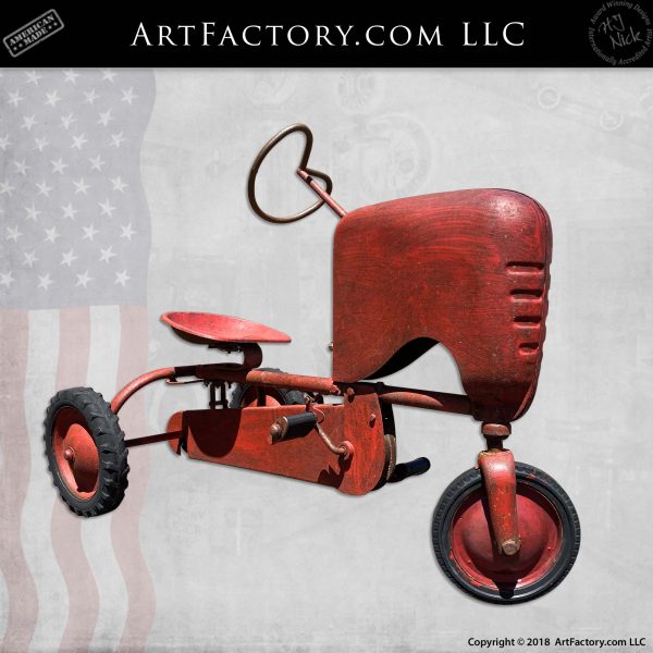 Vintage-BMC-Red-Tractor-Pedal-Car-1