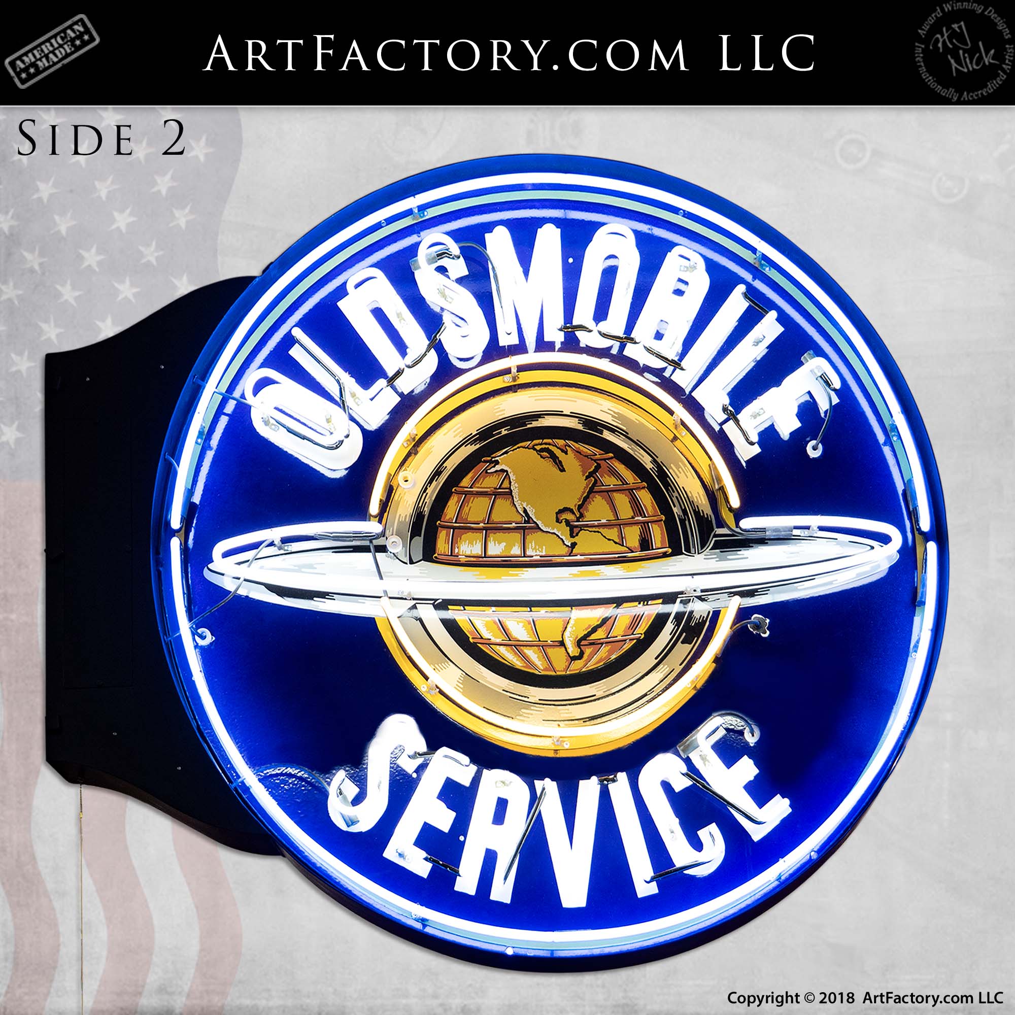 Vintage-Oldsmobile-Service-Neon-Globe-Sign-4