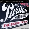 Vintage Puritan Gas and Oil Cop Flange Sign