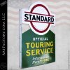 Vintage Standard Touring Service Flange Sign