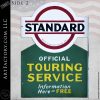 Vintage Standard Touring Service Flange Sign