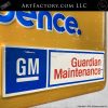 GM Guardian Maintenance Sign: "Welcome: We'll Do Our Best to Earn Your Confidence"