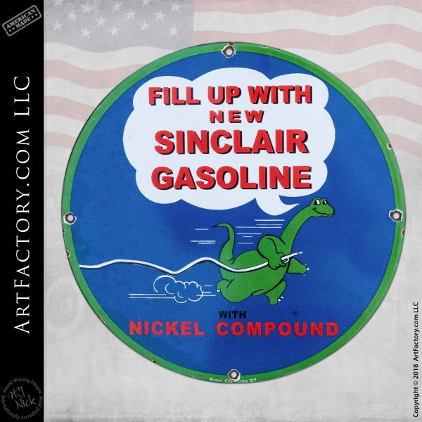 Vintage Sinclair Nickel Sign