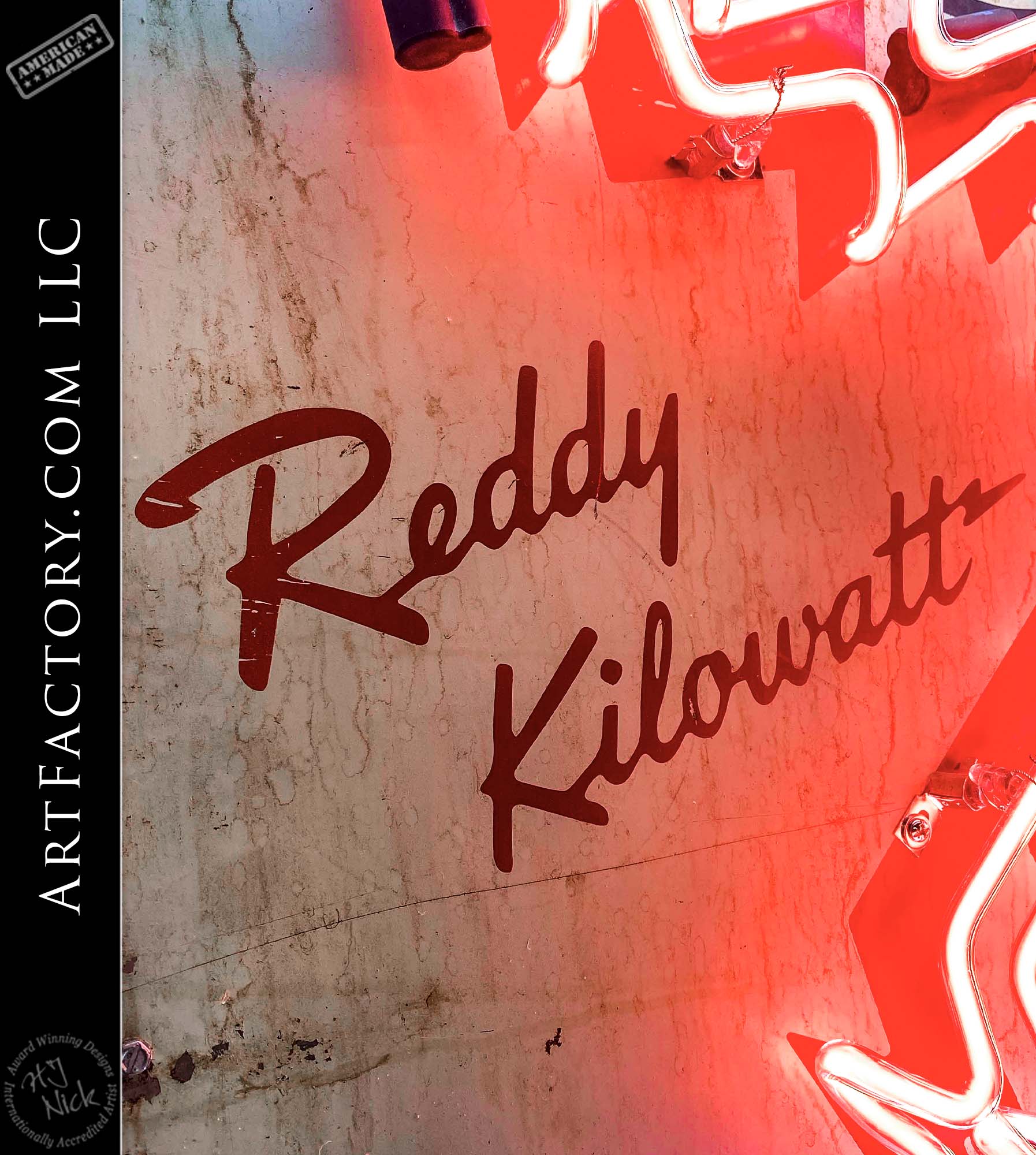 Vintage Rare Ohio Power Reddy Kilowatt Neon Sign