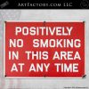 Vintage No Smoking Sign