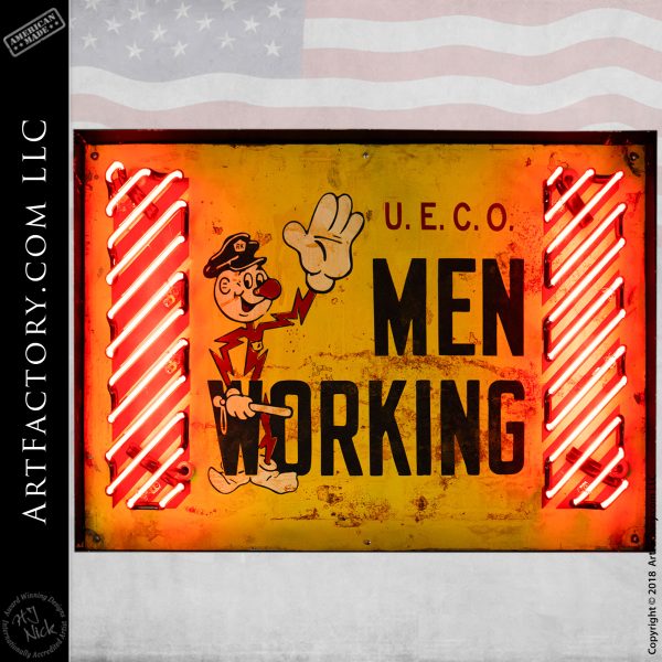 U.E.C.O. Men Working Sign