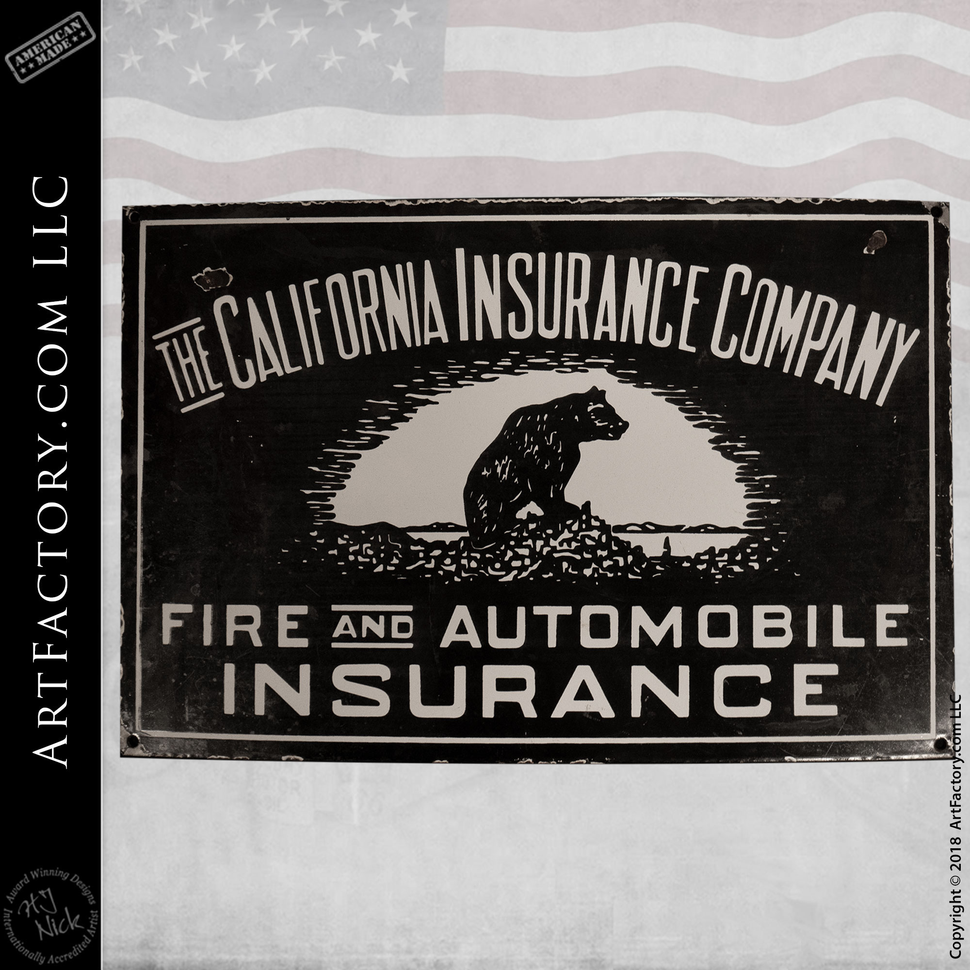 California Insurance Vintage Sign
