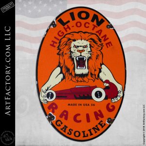 Vintage Lion Racing Sign