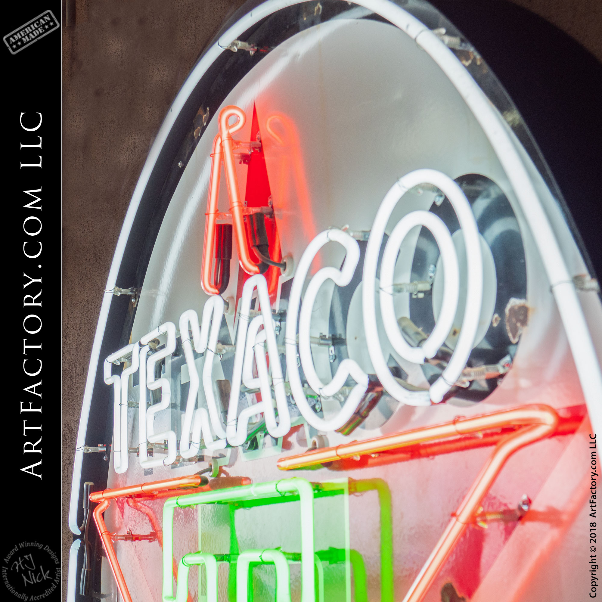 Vintage Neon Texaco Gas Sign