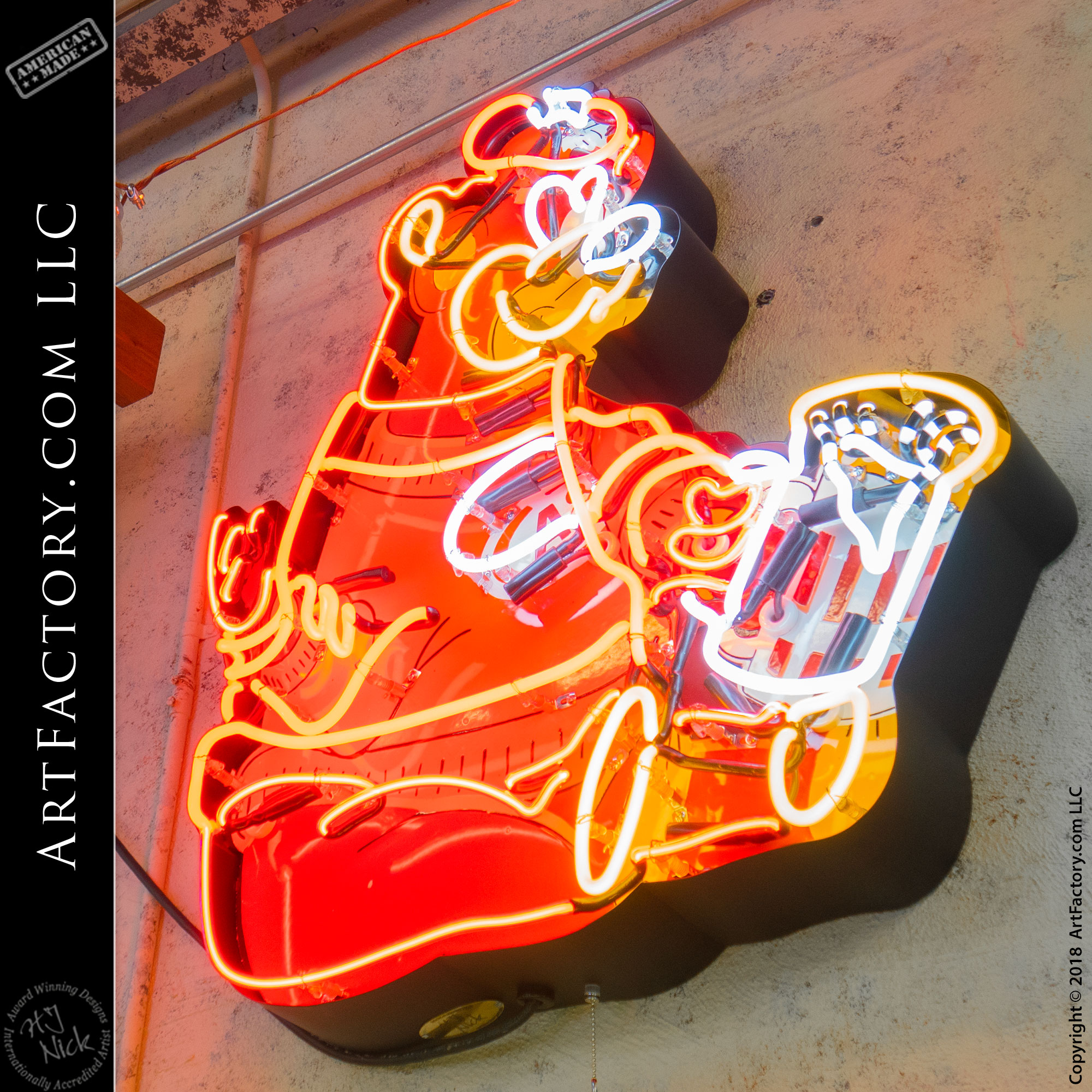 Vintage Neon A&W Bear Sign