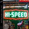 Vintage Neon Hi Speed Road Sign