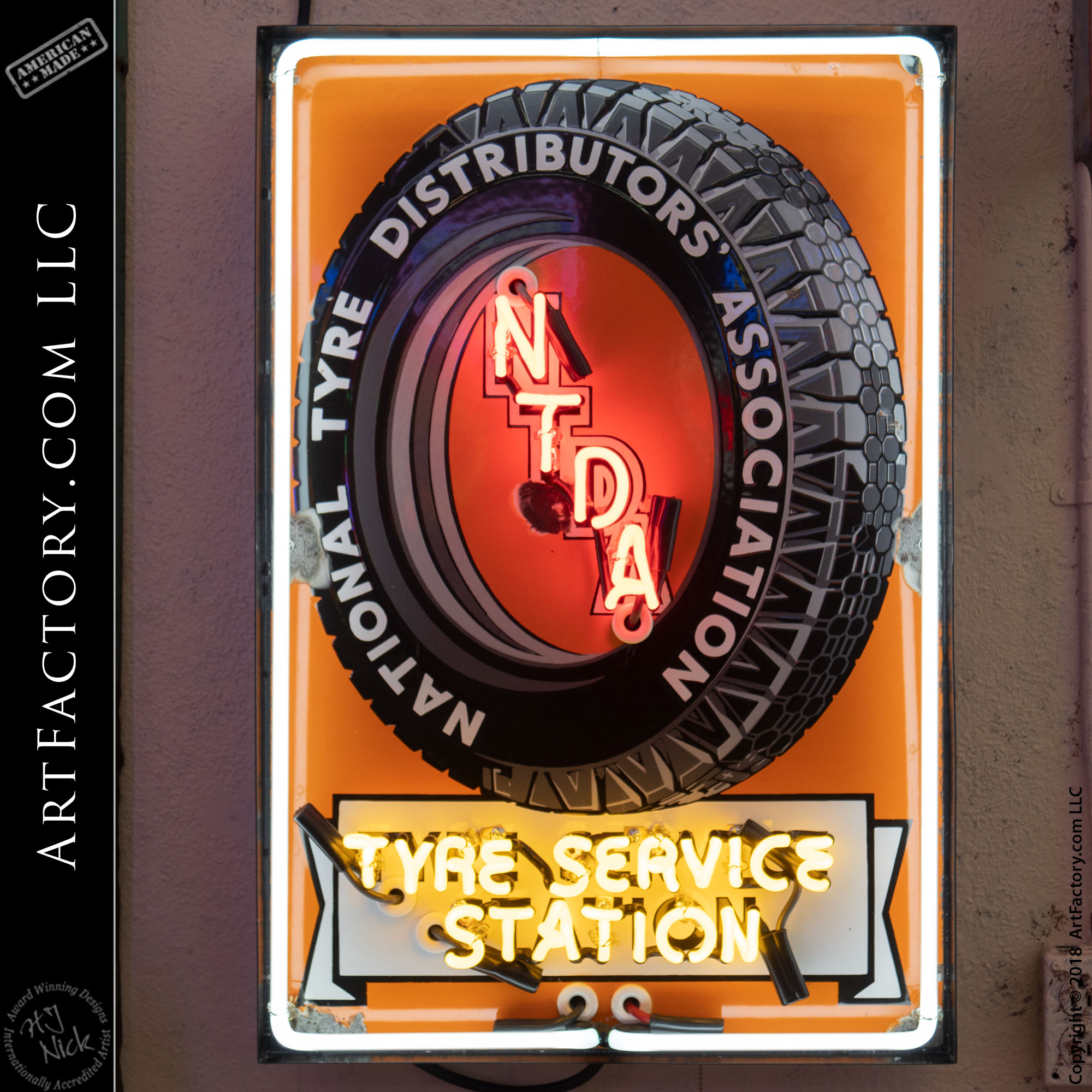 National Tyre Distribution Vintage Neon Sign