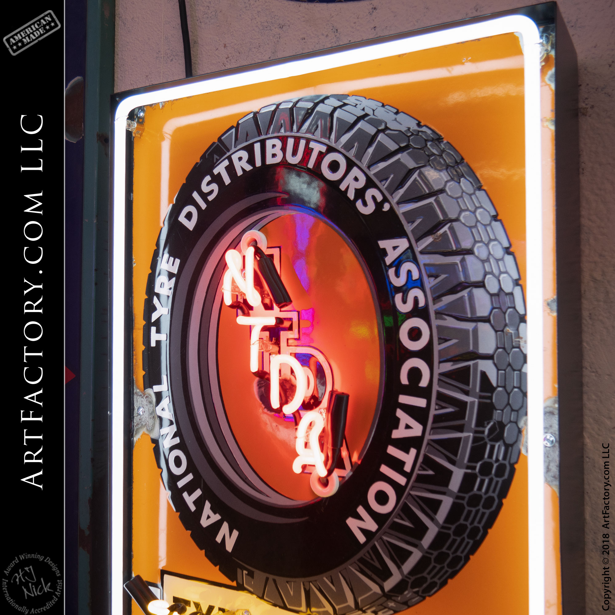 National Tyre Distribution Vintage Neon Sign