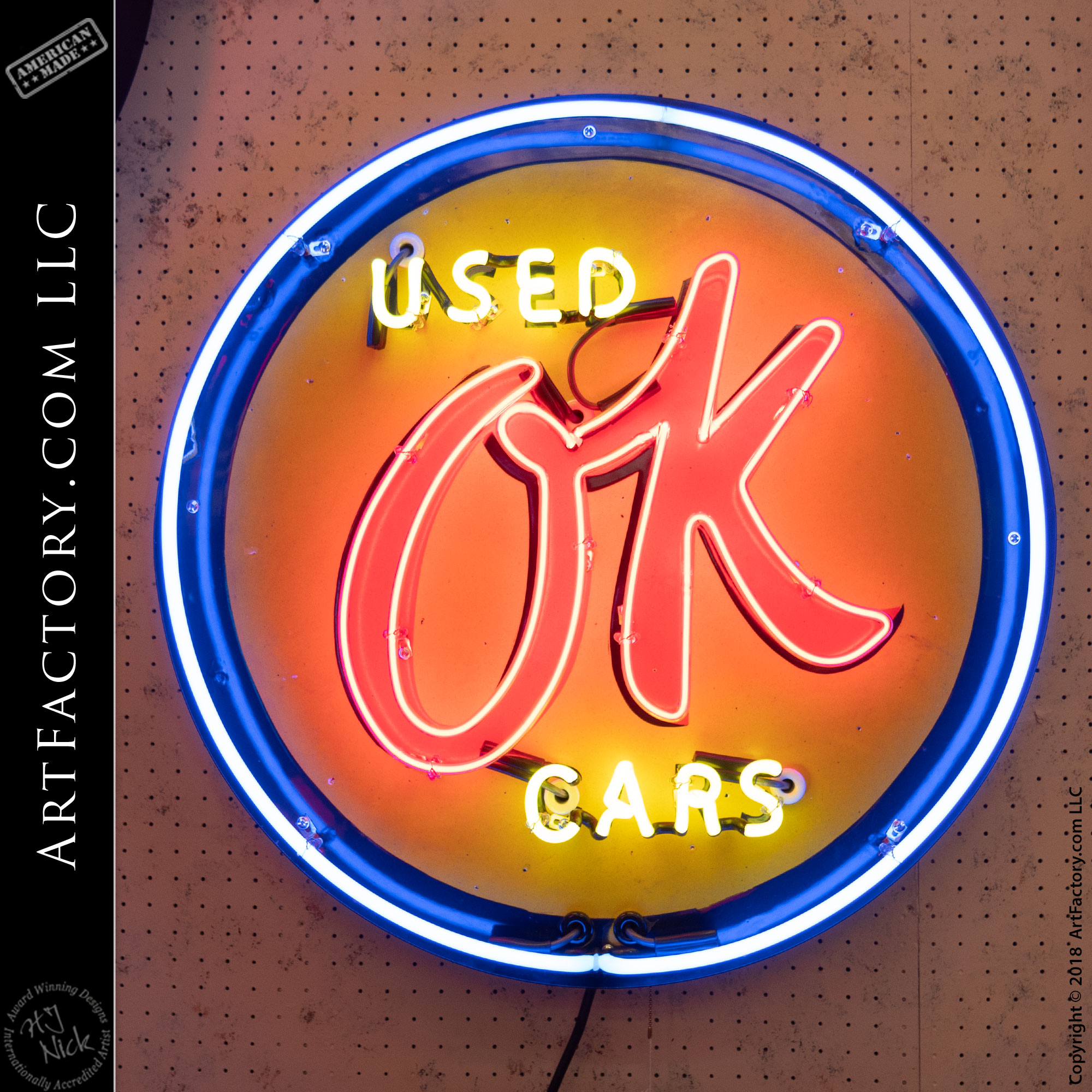 Ok Used Cars Vintage Neon Sign