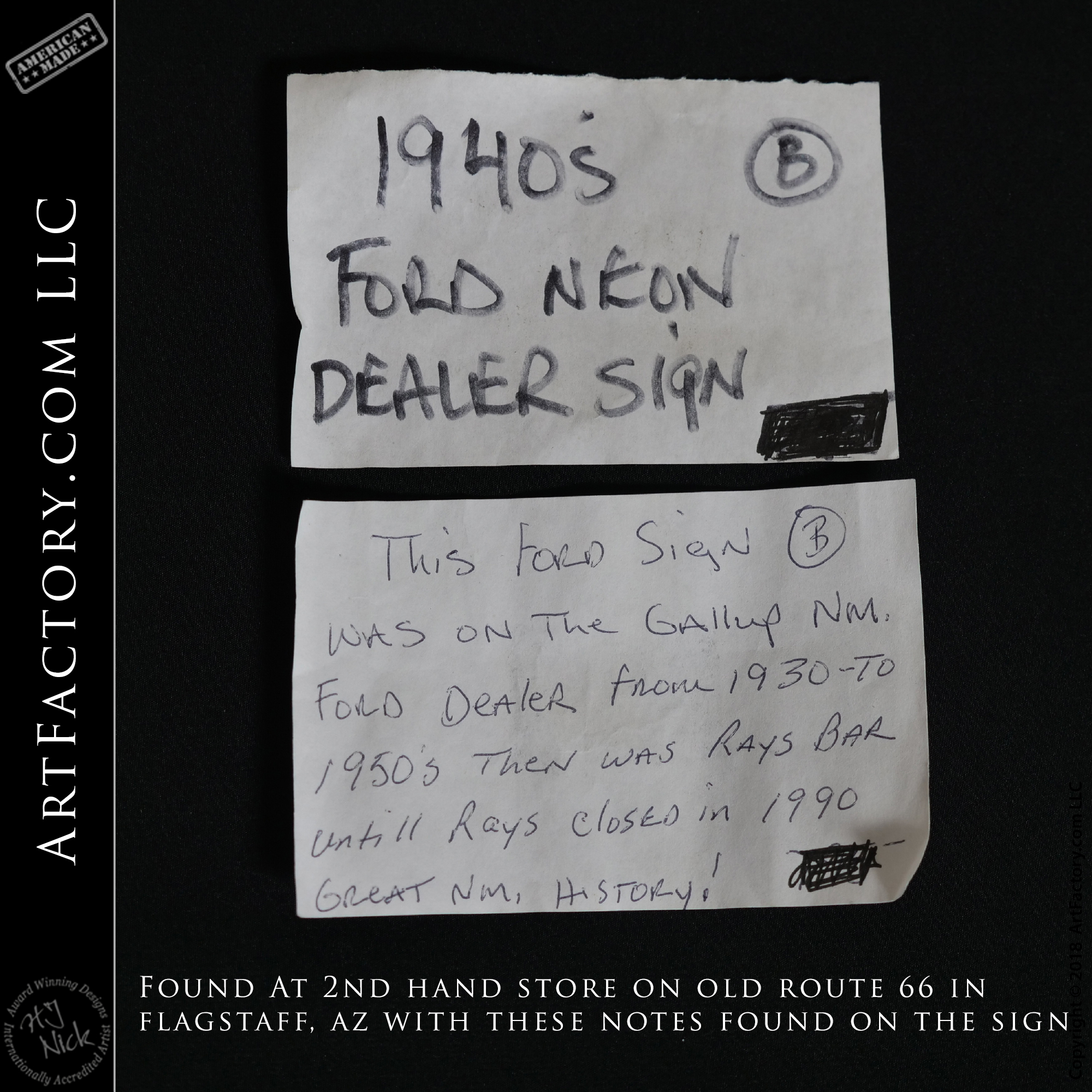 Vintage Neon Ford Dealership Sign