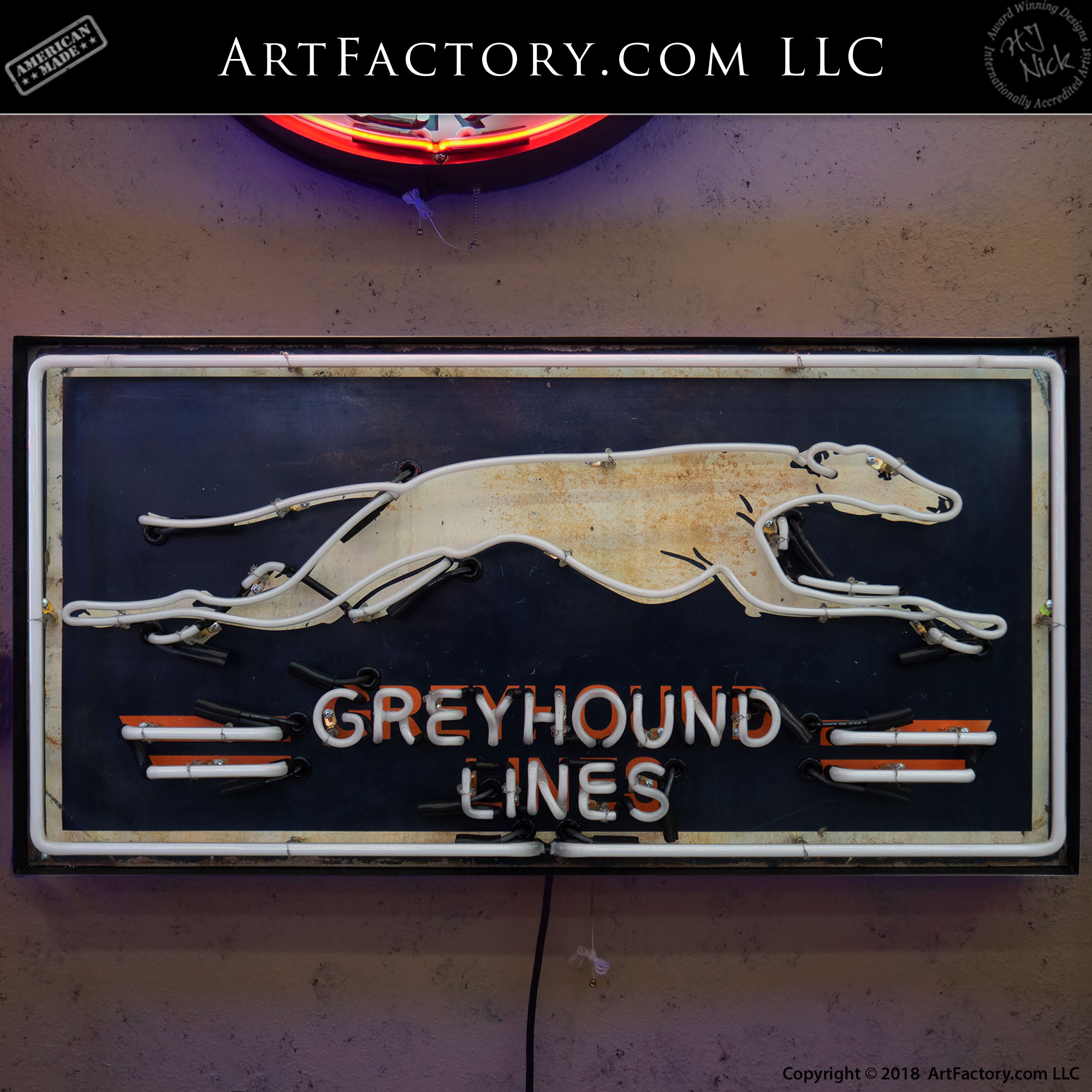 Vintage Greyhound Lines Neon Sign