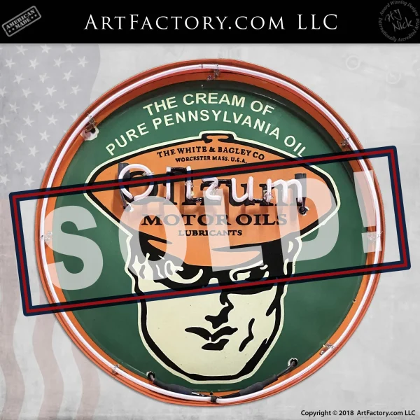 Vintage Oilzum Motor Oil Neon Sign