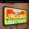 Vintage Jaguar Sales Service Neon Sign