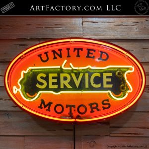 Retro United Service Motor Neon Sign