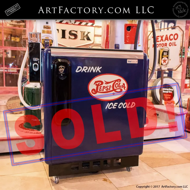 pepsivendingmachine-sold vintage pepsi machine, restored antique vending machine