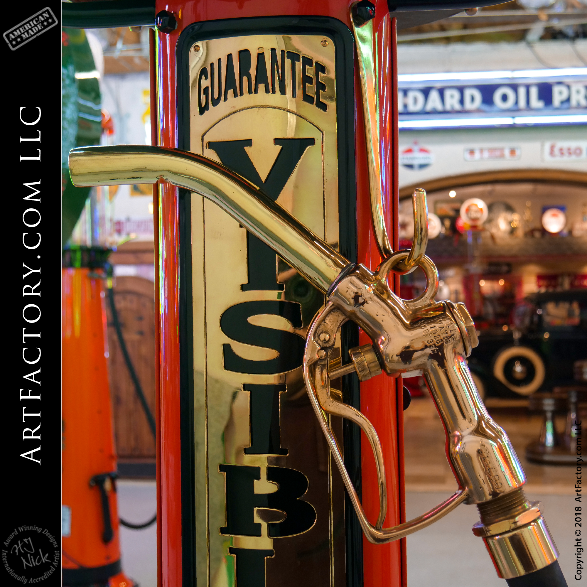 Restored Vintage Mae West Phillips 66 Gas Pump
