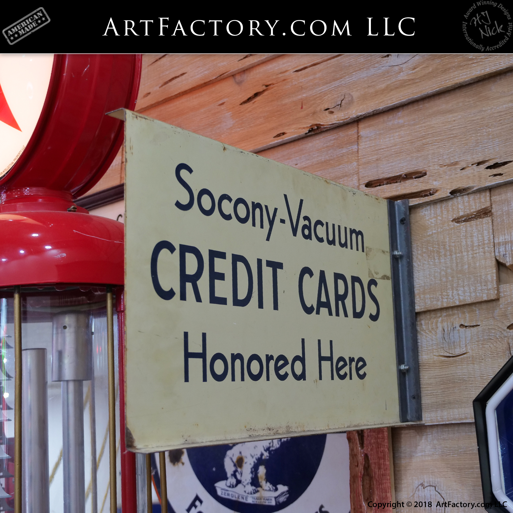 Socony Vacuum Credit Cards sign